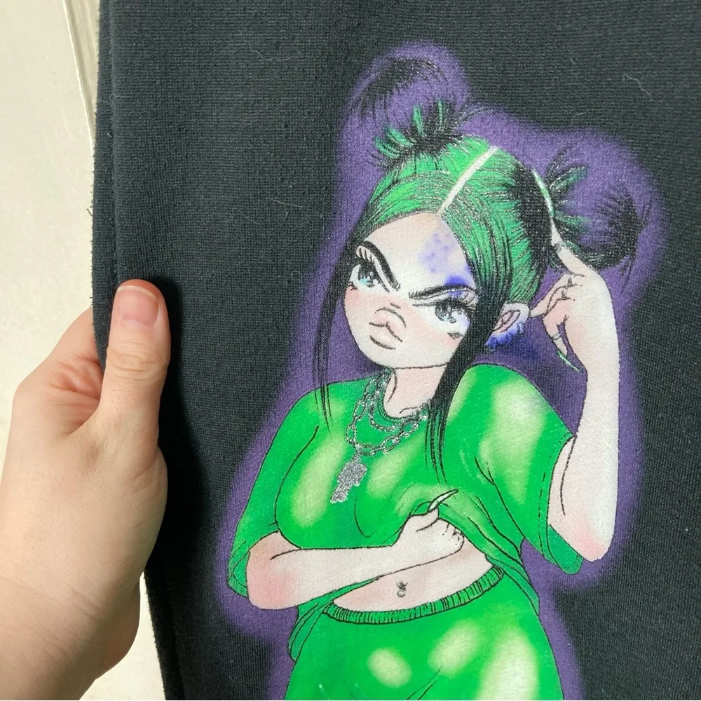 Billie Eilish x Soto Gang graphic print black jogger sweatpants unisex M rare